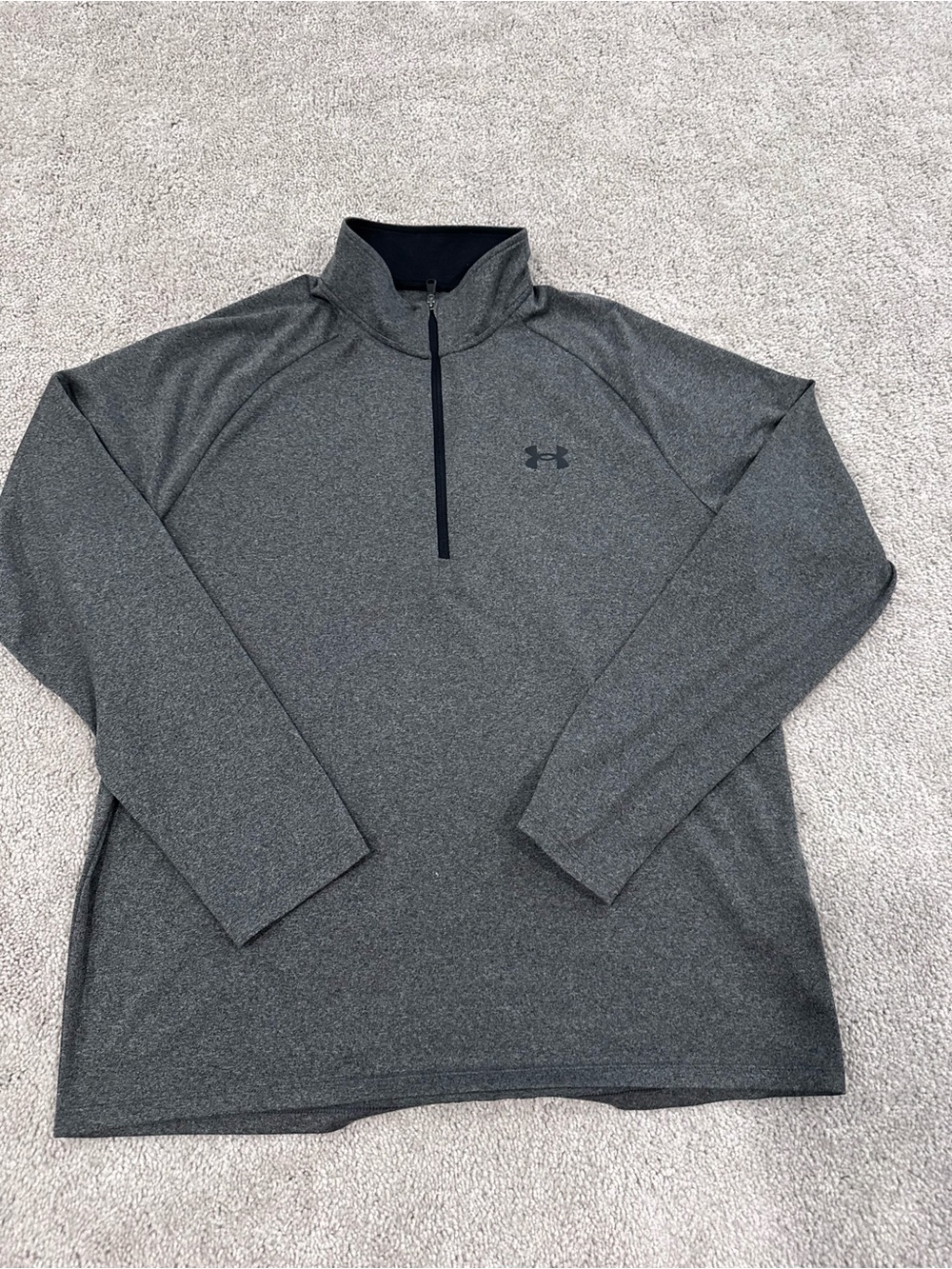 Under Armour Men's Heather Charcoal Quarter-Zip Performance Jacket